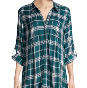 Lord &Tyler petite plaid Long- sleeve shirt